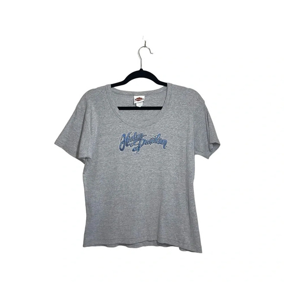 Harley Davidson Graphic Tee Smoky Mountains TN Icon Light Gray Xlarge Women’s - Picture 1 of 11